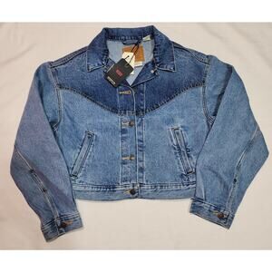 Levis shrunken trucker jacket women's small